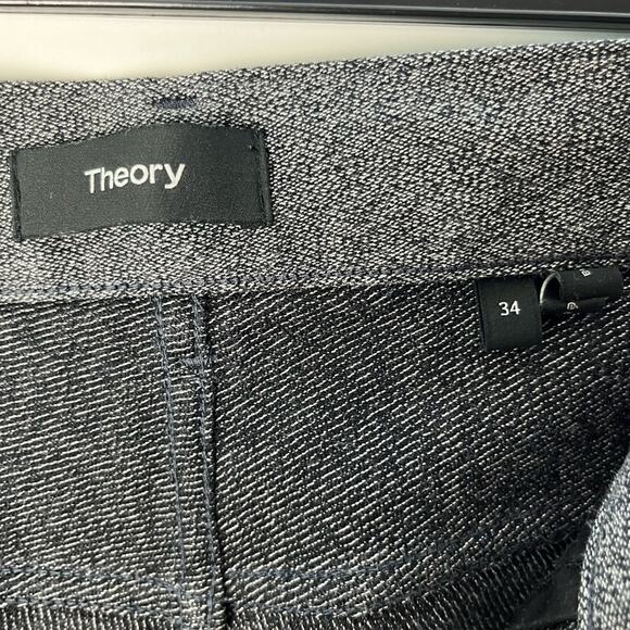 Theory Men's Grey Cotton Professional Slacks Work Pants Trousers - Picture 9 of 11